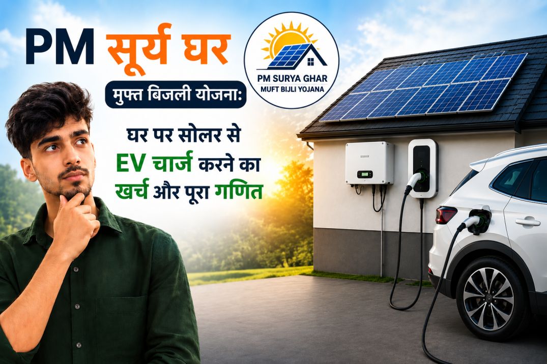 PM सूर्य घर मुफ्त बिजली योजना: घर पर सोलर से EV चार्ज करने का खर्च और पूरा गणित