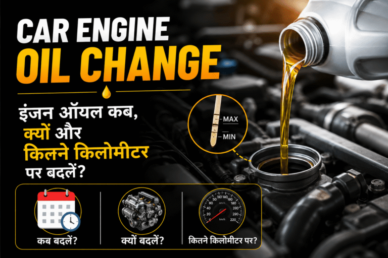 Car Engine Oil Change - draining old black engine oil from car oil pan Title: Car Engine Oil Change Cost