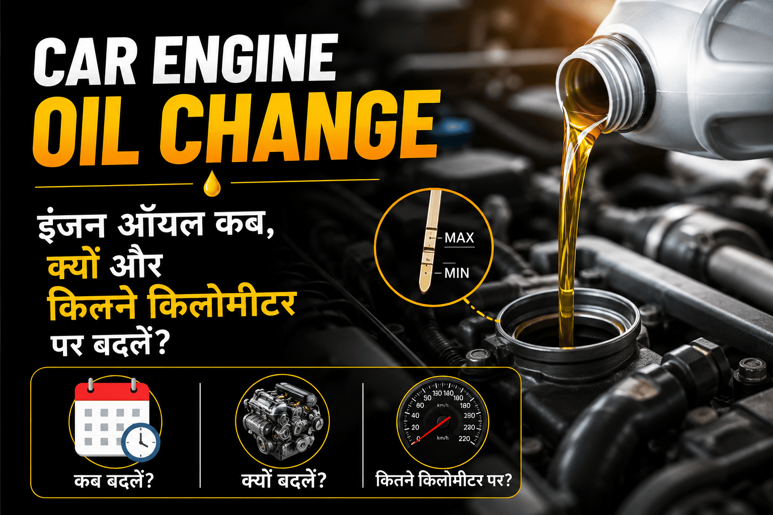 Car Engine Oil Change: इंजन ऑयल कब, क्यों और कितने किलोमीटर पर बदलें?