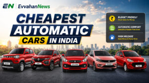 Cheapest Automatic Cars in India - AMT gear lever selector knob detail in a budget hatchback