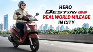 Hero Destini 125 Real World Mileage in City - checking fuel efficiency in heavy traffic