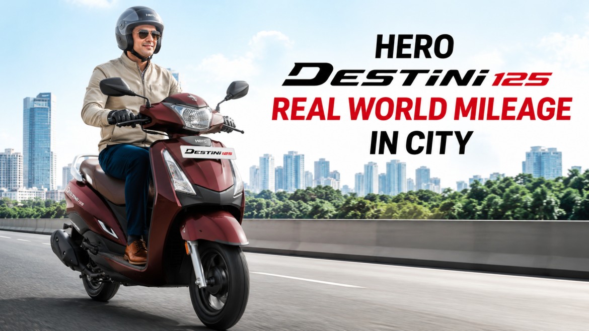 Hero Destini 125 Real World Mileage in City - checking fuel efficiency in heavy traffic