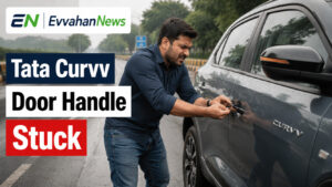 Tata Curvv Door Handle Stuck - manual emergency key override hidden keyhole