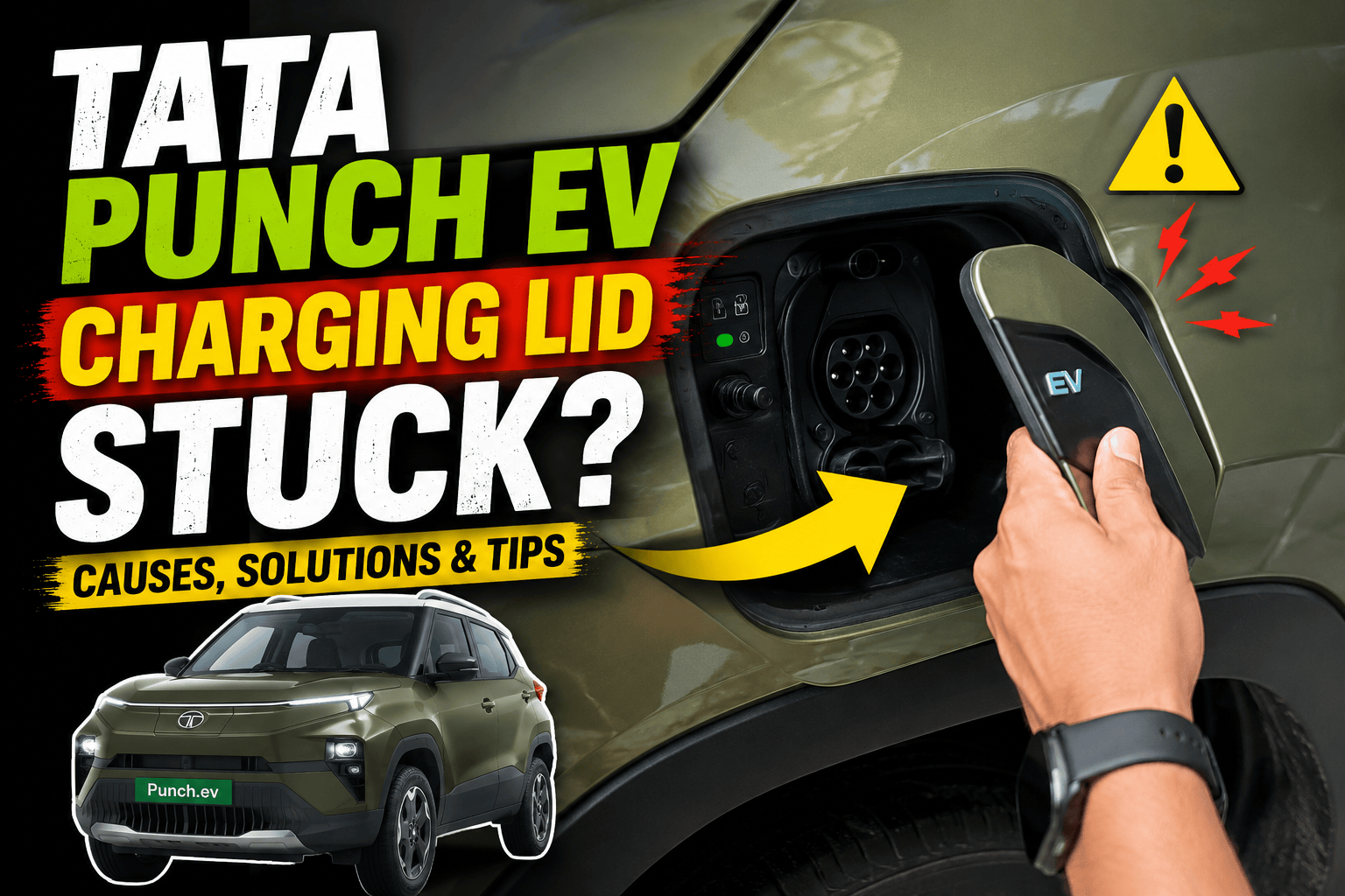Tata Punch EV Charging Lid Stuck: चार्जिंग ढक्कन फंसने पर बिना सर्विस सेंटर गए 2 मिनट में कैसे खोलें?