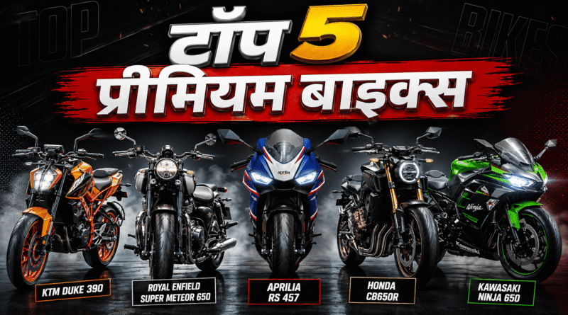 Top 5 best high budget premium bikes in India under 3 to 5 lakh rupees